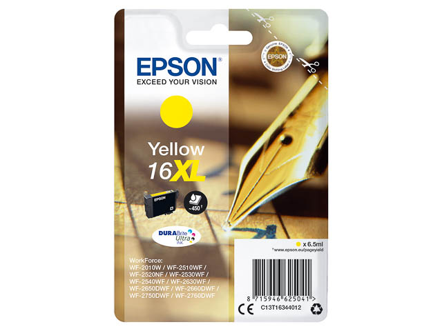 Original Epson 16XL Patrone Gelb C13T16344012