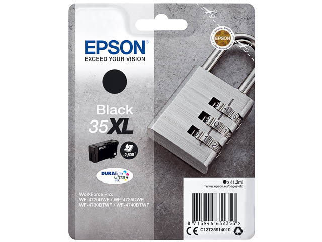 Original Epson 35XL Tintenpatrone Schwarz T3591