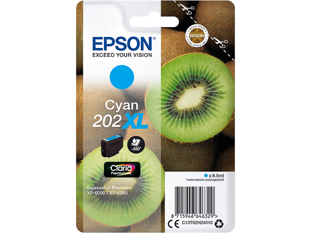 Original Epson 202XL Patrone Cyan C13T02H24010