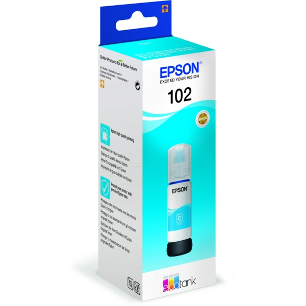 Original Epson 102 EcoTank Tinte Cyan