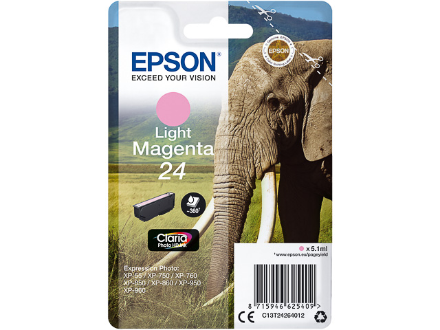 Original Epson 24 Patrone Light-Magenta C13T24264012