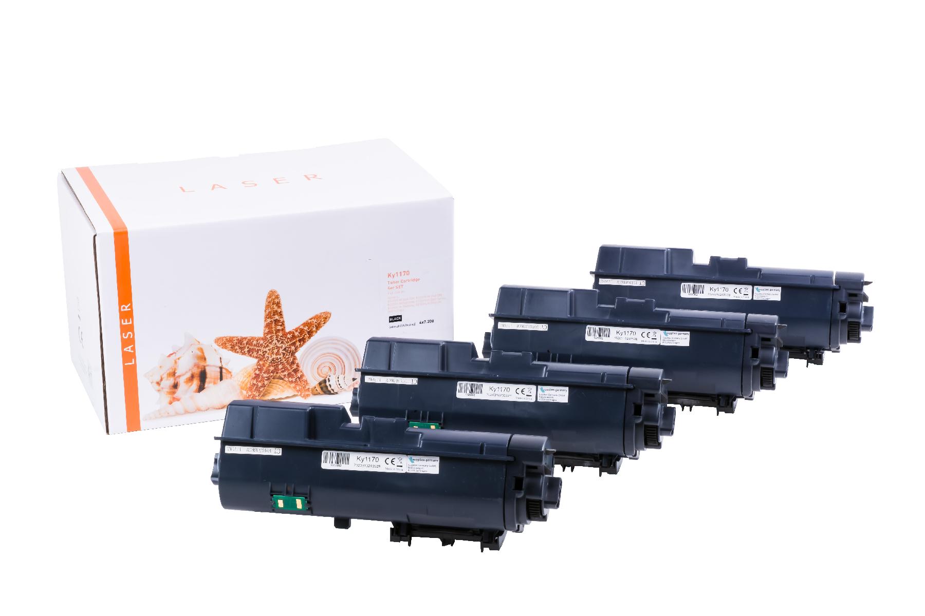 Alternativ zu Kyocera TK 1170 Toner Set 4x Schwarz 1T02S50NL0