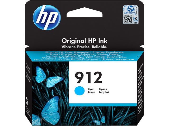 Original HP 912 Tintenpatrone Cyan 3YL77AE