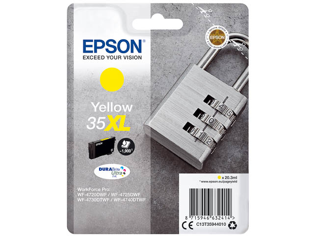 Original Epson 35XL Tintenpatrone Gelb T3594