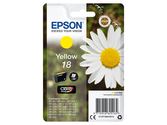 Original Epson 18 Tintenpatrone Gelb