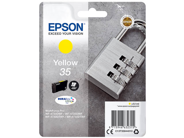 Original Epson 35 Tintenpatrone Gelb T3584