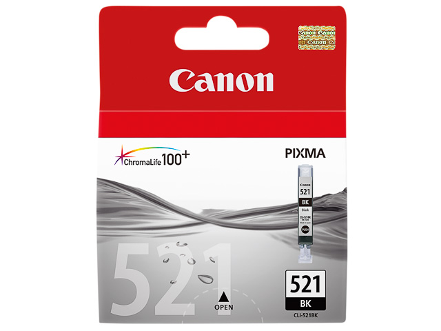 Original Canon CLI 521 BK Patrone Foto Schwarz 2933B001