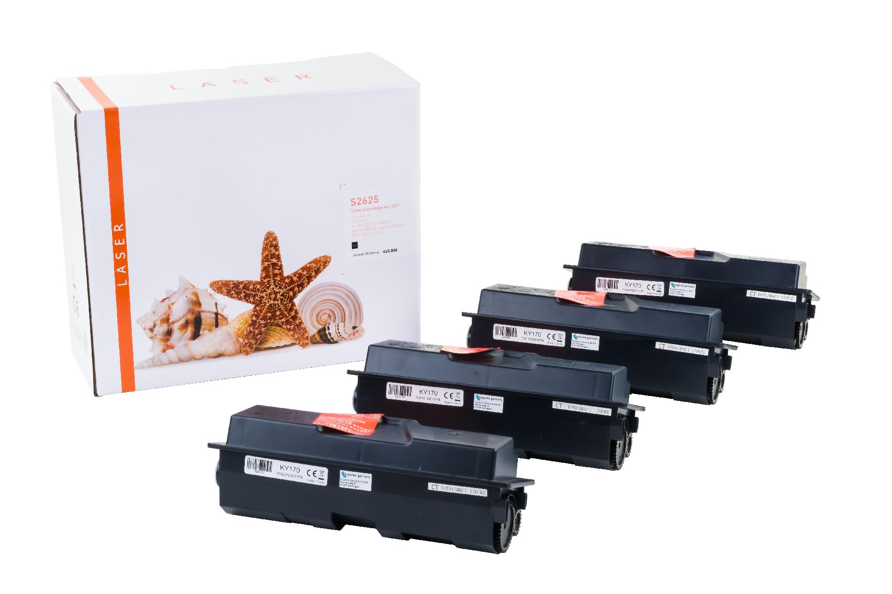 Alternativ zu Kyocera TK-170 Toner 4x Schwarz 1T02LZ0NLC
