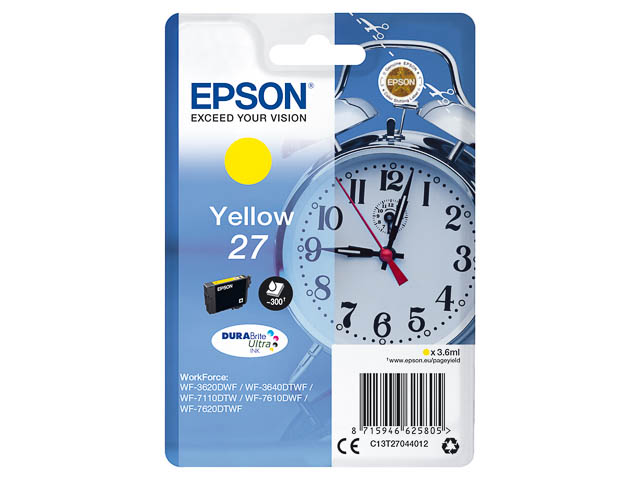 Original Epson 27 Druckerpatrone Gelb