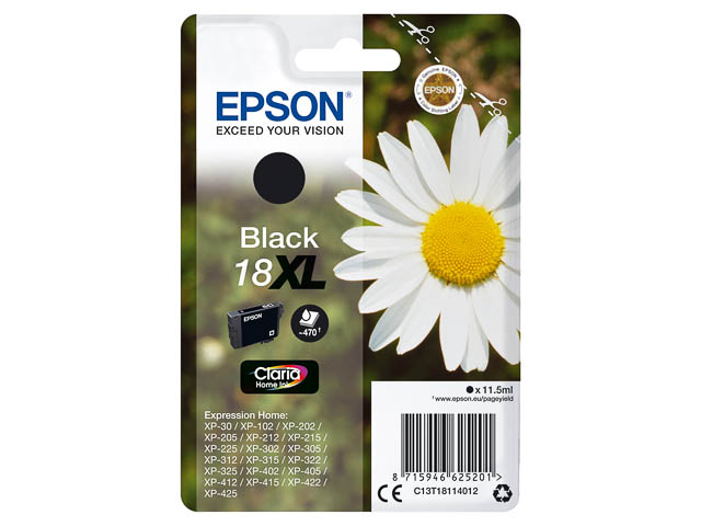 Original Epson 18XL Tintenpatrone Schwarz