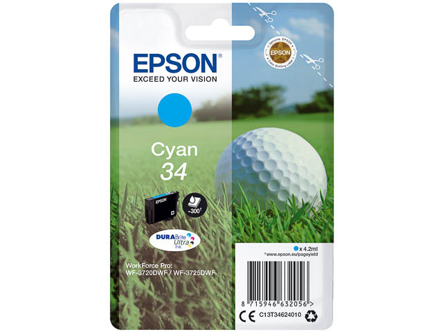 Original Epson 34 Tintenpatrone Cyan T3462