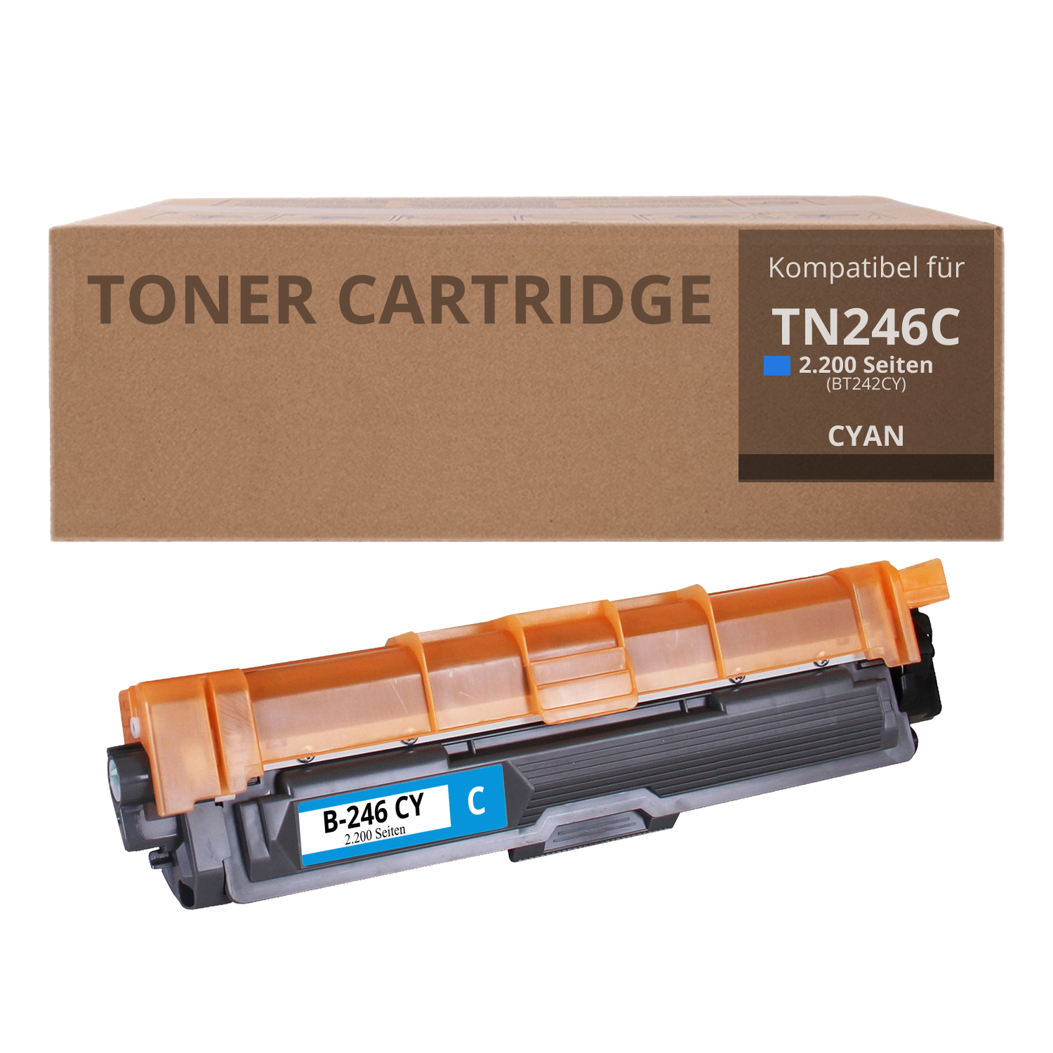 Alternativ zu Brother TN 246 C Toner Cyan 2.200 Seiten