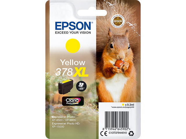 Original Epson 378XL Druckerpatrone Gelb T3794