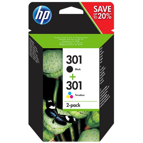 Original HP 301 / N9J72AE Multipack Schwarz + Color