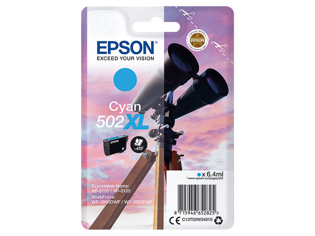 Original Epson 502XL Druckerpatrone Cyan