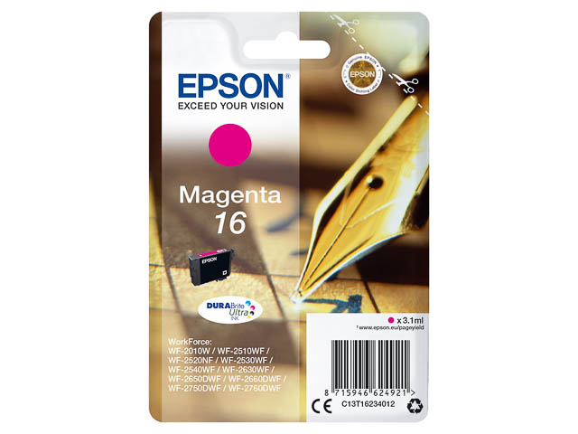 Original Epson 16 Patrone Magenta C13T16234012