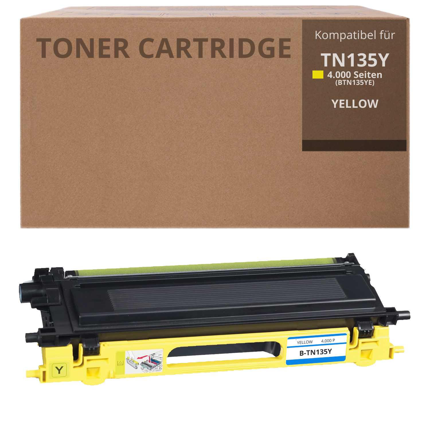 Alternativ zu Brother TN 135Y Toner Gelb 4.000 Seiten