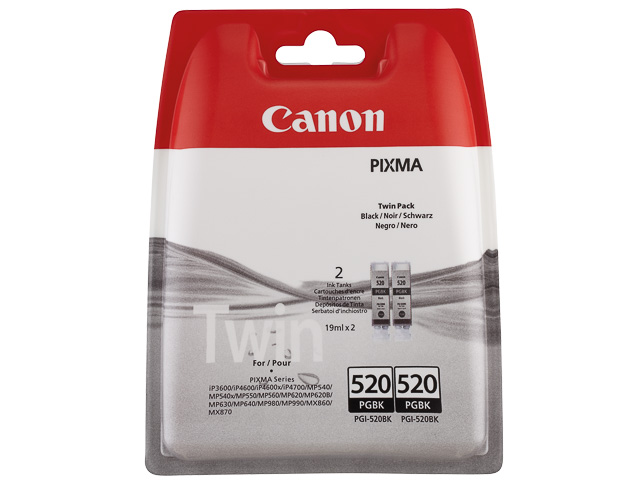 Original Canon PGI 520 PGBK Doppelpack Schwarz 2932B012