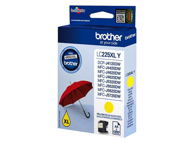 Original Brother LC 225 XL Y Patrone Gelb