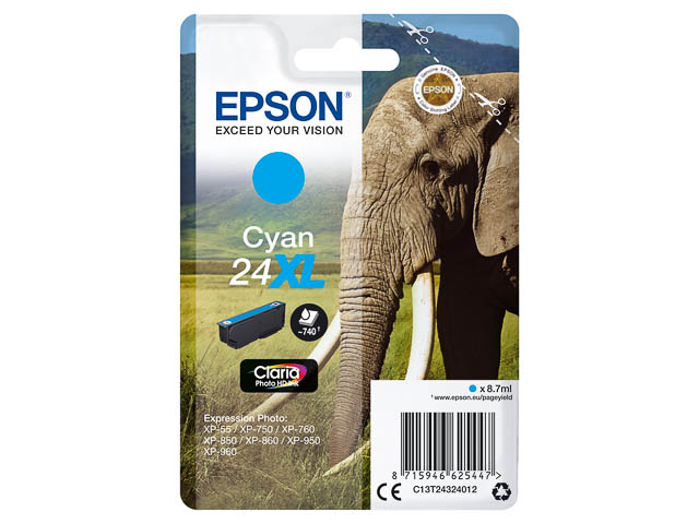 Original Epson 24XL Patrone Cyan C13T24324012