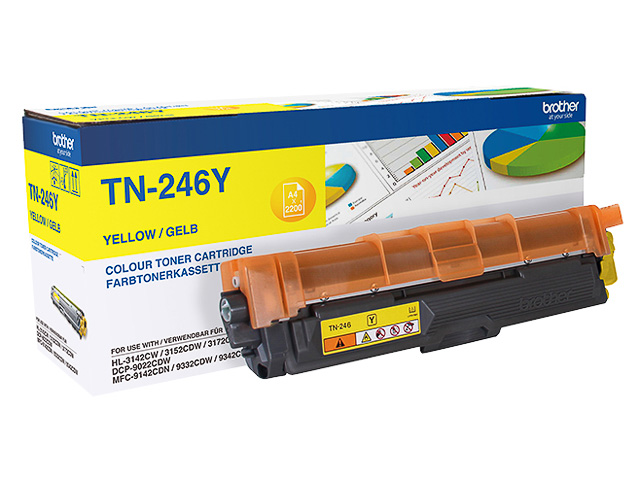 Original Brother TN 246 Y Toner Gelb