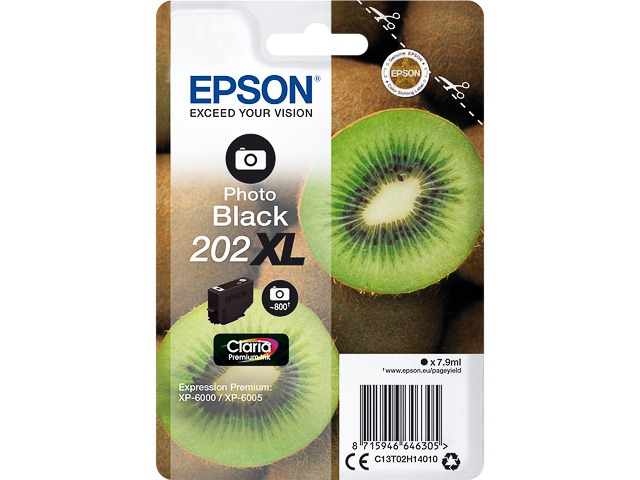 Original Epson 202XL Patrone Foto Schwarz C13T02H14010