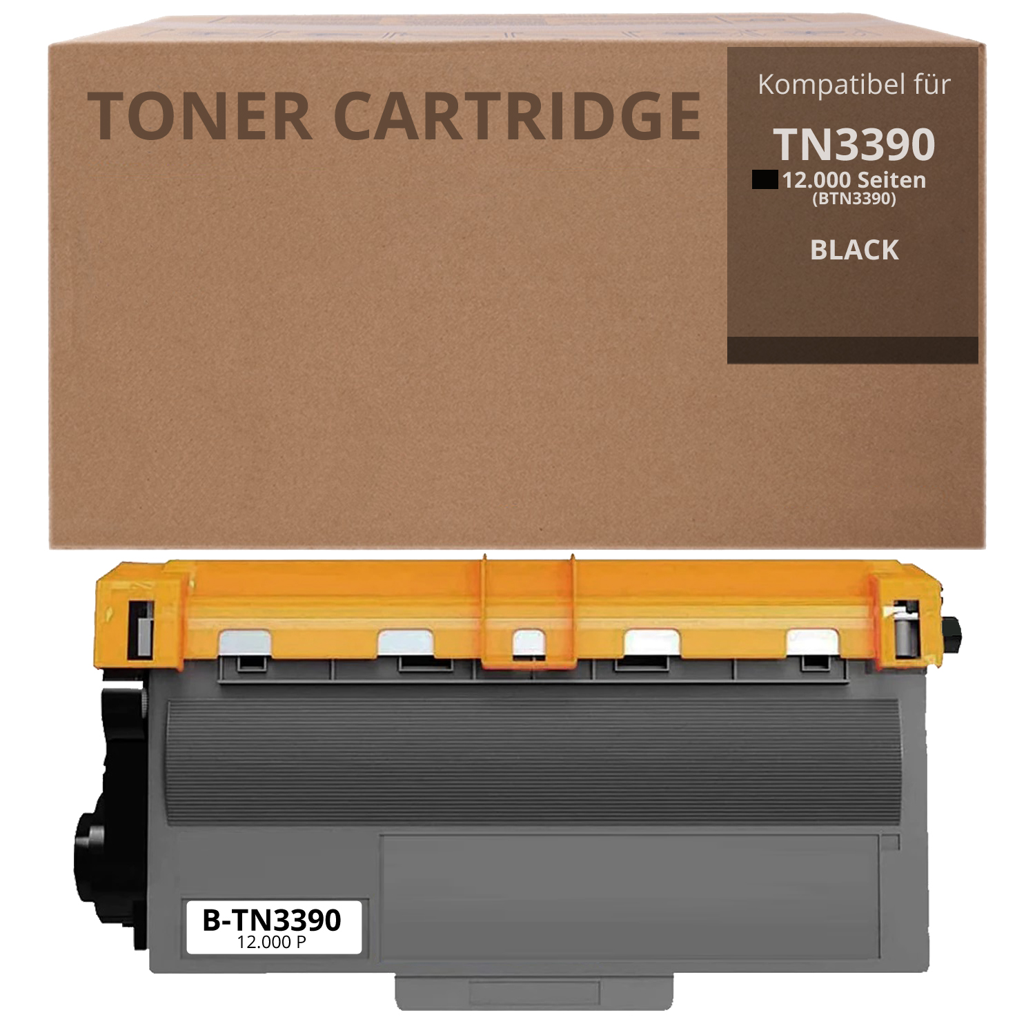 Alternativ zu Brother TN-3390 Toner Schwarz 12.000 Seiten