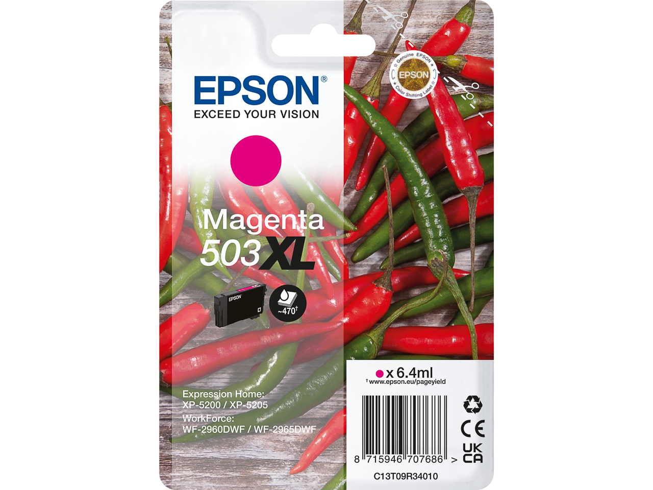 Original Epson 503XL Tintenpatrone Magenta C13T09R34010