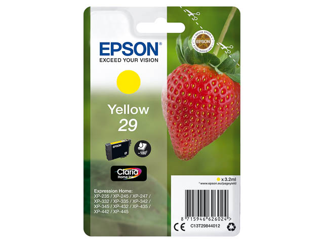 Original Epson 29 Tintenpatrone Gelb T2984