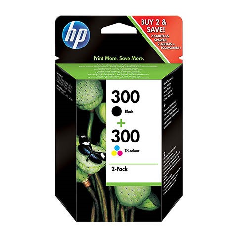 Original HP 300 / CN637EE Value Pack schwarz + farbig