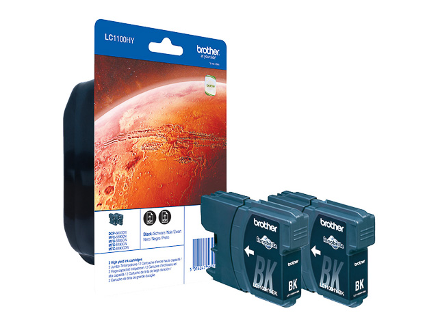 Original Brother LC 1100 HY BK Doppelpack Schwarz