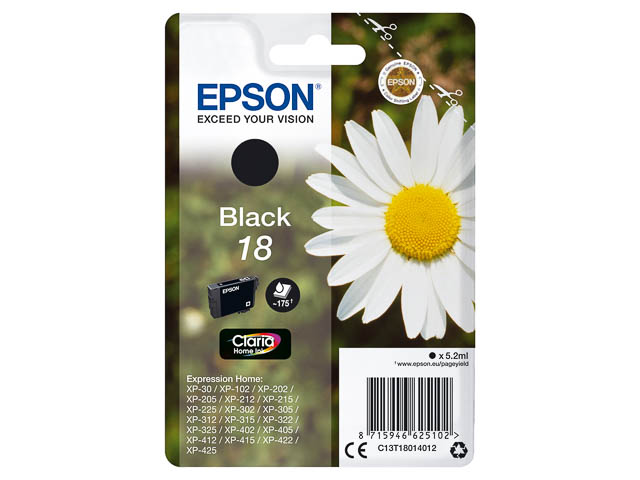 Original Epson 18 Tintenpatrone Schwarz
