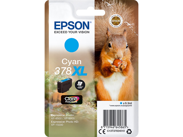 Original Epson 378XL Druckerpatrone Cyan T3792
