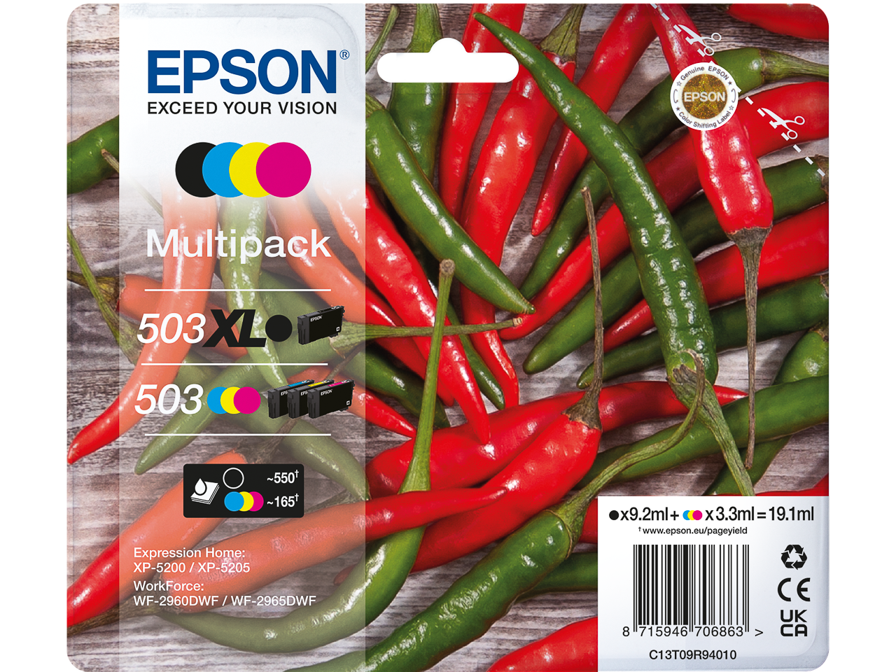 Original Epson 503XL / 503 Multipack C13T09R94010