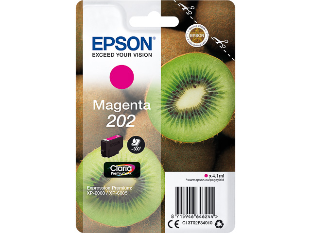 Original Epson 202 Patrone Magenta C13T02F34010