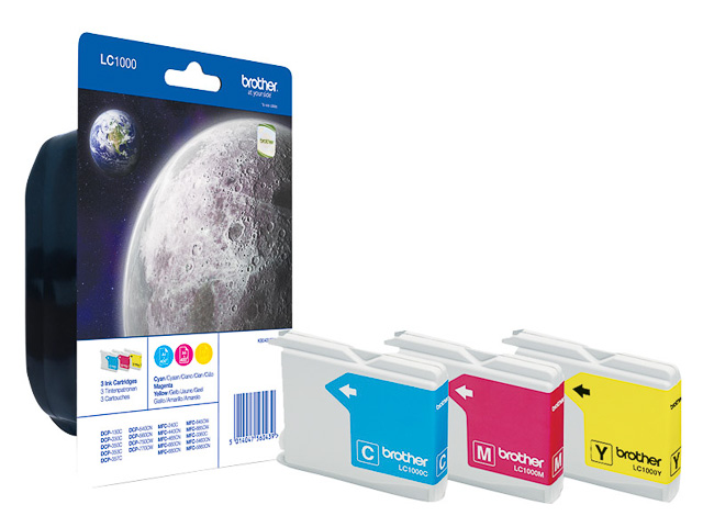 Original Brother LC 1000 Multipack CMY