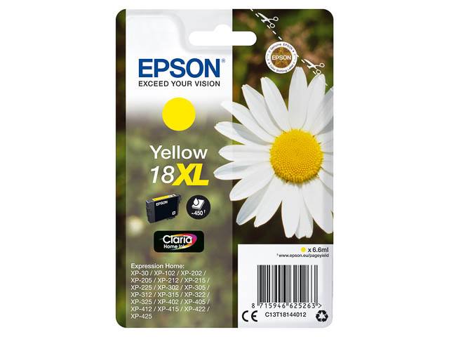 Original Epson 18XL Tintenpatrone Gelb