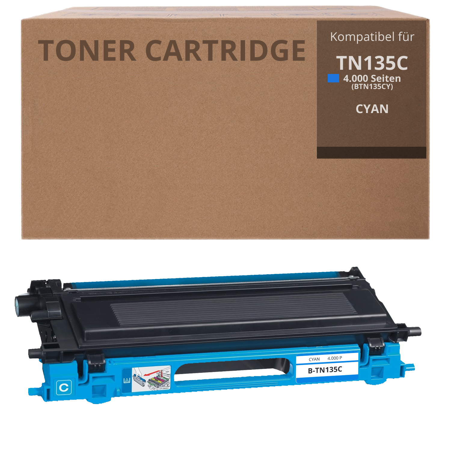 Alternativ zu Brother TN 135 C Toner Cyan 4.000 Seiten