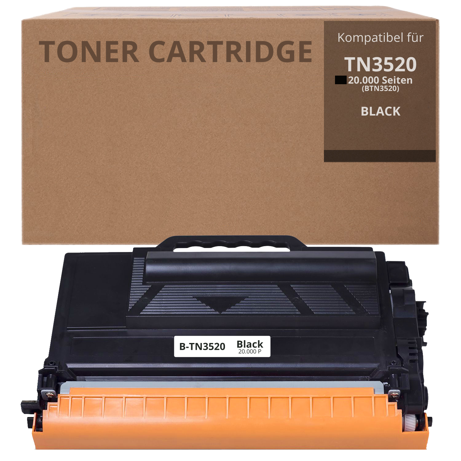 Alternativ zu Brother TN 3520 Toner Schwarz 20.000 Seiten
