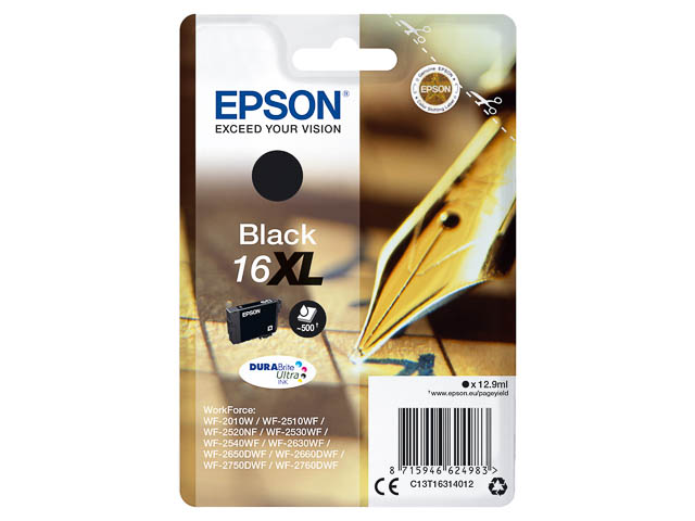 Original Epson 16XL Patrone Schwarz C13T16314012